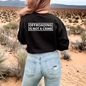 Black Graphic Off Roading Crewneck Sweatshirt